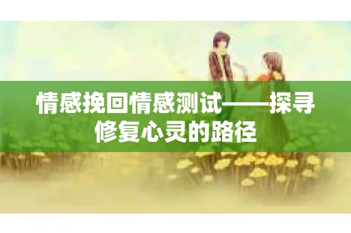 情感挽回情感测试——探寻修复心灵的路径
