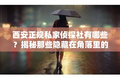 西安正规私家侦探社有哪些？揭秘那些隐藏在角落里的神秘力量
