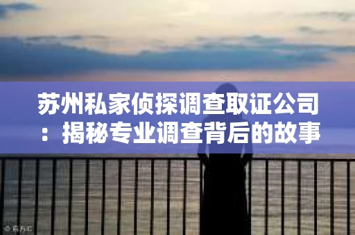 苏州私家侦探调查取证公司：揭秘专业调查背后的故事