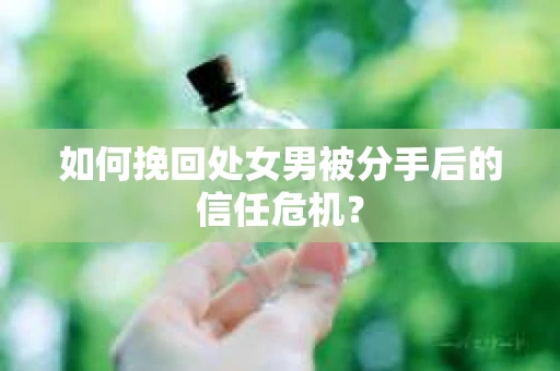 如何挽回处女男被分手后的信任危机？