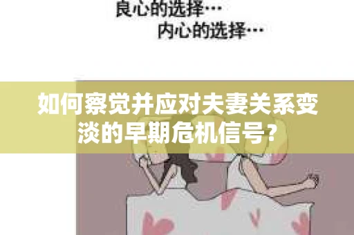 如何察觉并应对夫妻关系变淡的早期危机信号？
