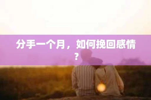 分手一个月，如何挽回感情？