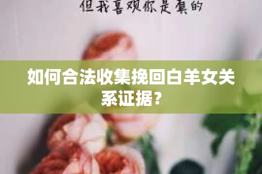 如何合法收集挽回白羊女关系证据？